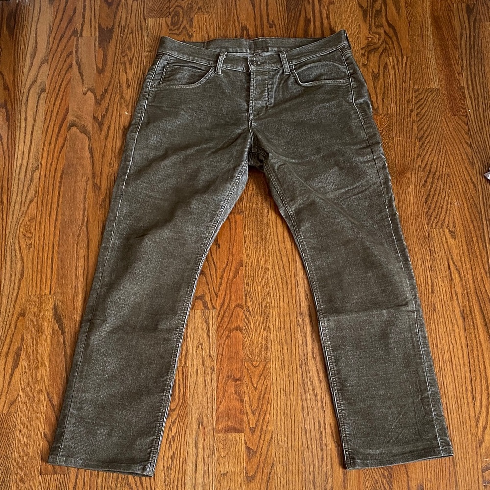Hudson Jeans Men's Olive/ Forest Corduroy Pants 34x30